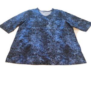 Catherines Easy Fit Tees Collection ~ Tunic ~ 26/28W ~ 3/4 Sleeve ~ Navy Blue
